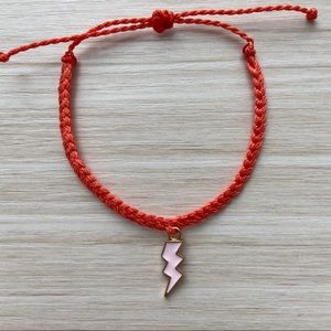 pink lightning bolt // charm bracelet